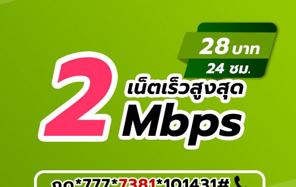 เน็ตวันทูคอล 28 บาท 1 วัน