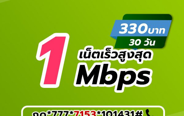 เน็ตวันทูคอล 330 บาท 30 วัน