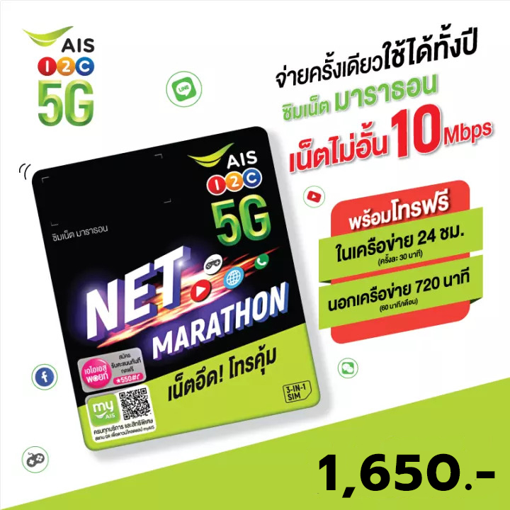 ซิมเทพ AIS ไม่ลดสปีด ซิมมาราธอน AIS